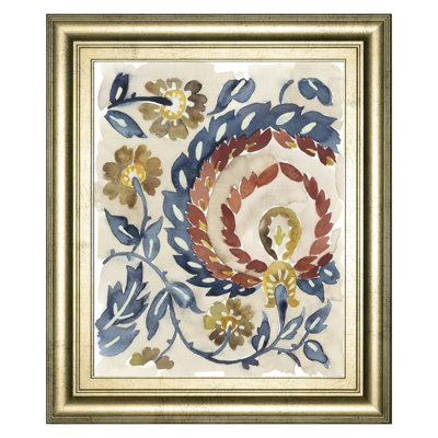 Paisley Path I Wall Art - 22" x 26" - Gold Frame