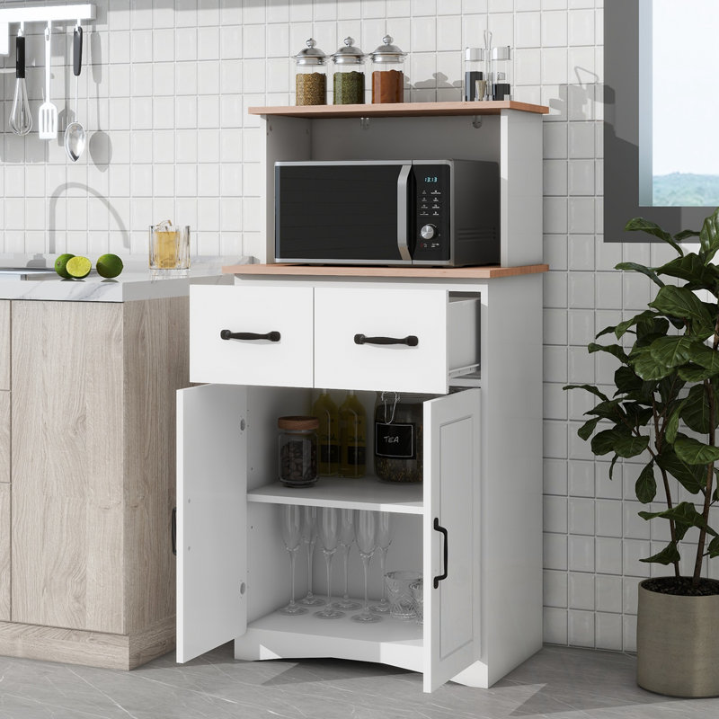 Armoire de rangement pour garde-manger avec 2 portes et 2 tiroirs