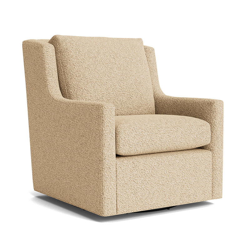Gigi Upholstered Swivel Armchair, Berber - Dune