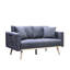 Ensemble de salon en lin gris foncé avec caractéristiques de poche, chaise, 5 coussins pour magazines