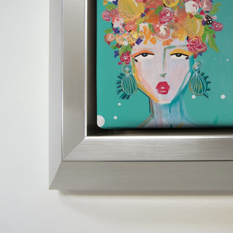 "Floral Lady Turquoise" par Nola James - Impression sur toile