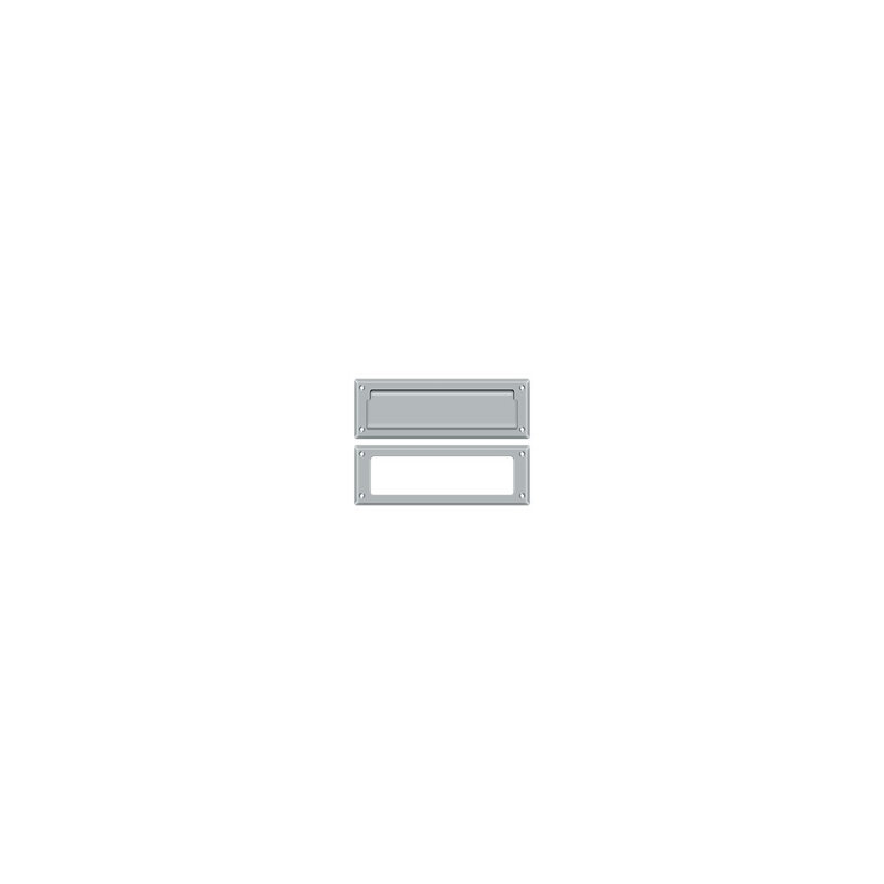 Brass Mail Slot, 2.875" H x 8.875" W x 0.5" D, Brushed Chrome