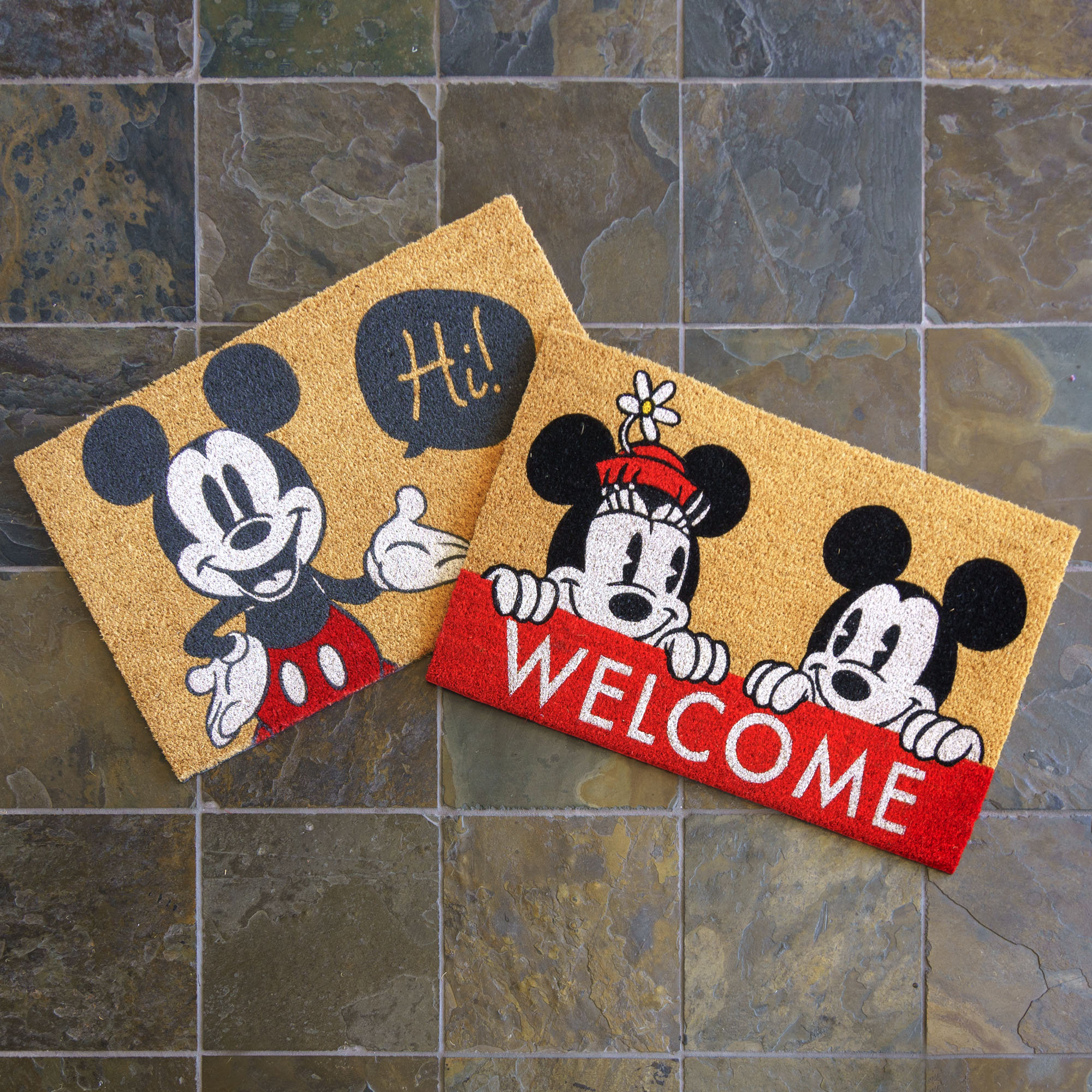 Gertmenian Licensed Disney Mickey Coir 'Hi' and Graphic Door Mats, 2 Pack & Reviews