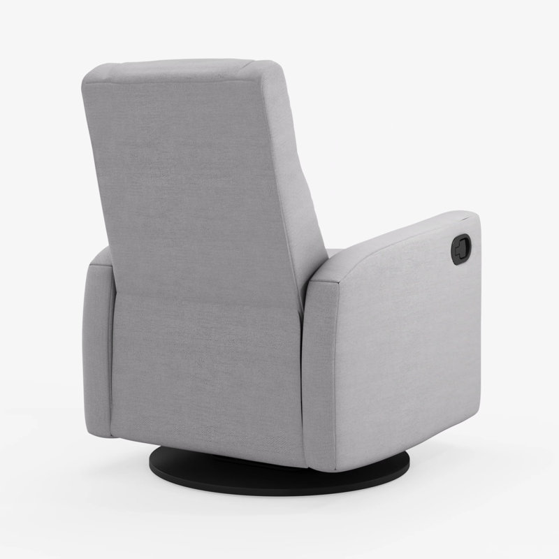 Fauteuil inclinable et pivotant Nelly, Polyester gris foncé / mélange de polyester
