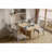 Folding Dining Table with Wheels and Storage Racks