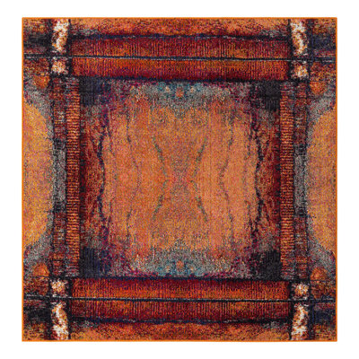 Eddins Orange Area Rug