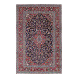Navy blue Fine Hand knotted Persian Kashan 8'x 12'5"
