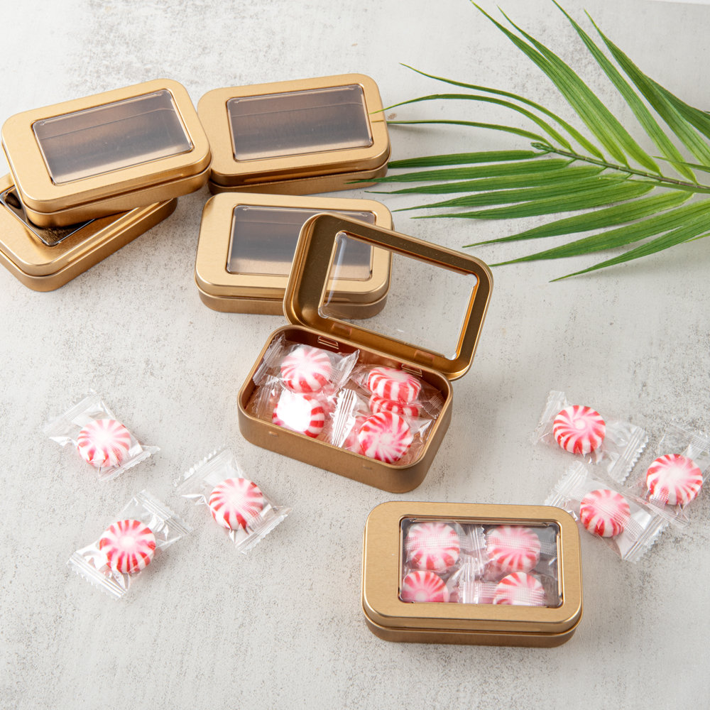 Restaurantware-RW Base 4.5 Ounce Rectangular Tin Containers, 10 Durable ...