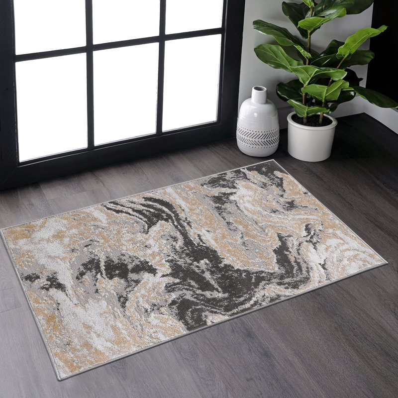 Abstract Non-Shedding Living Room Bedroom Dining Home Office Stylish And Stain Resistant Area Rug, Rectangle 2' x 3'
