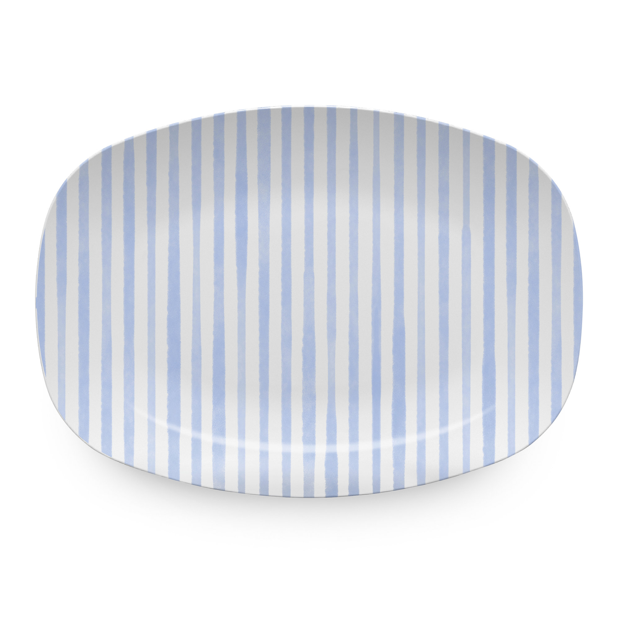 Traychic Oval Resin Platter, Light Blue