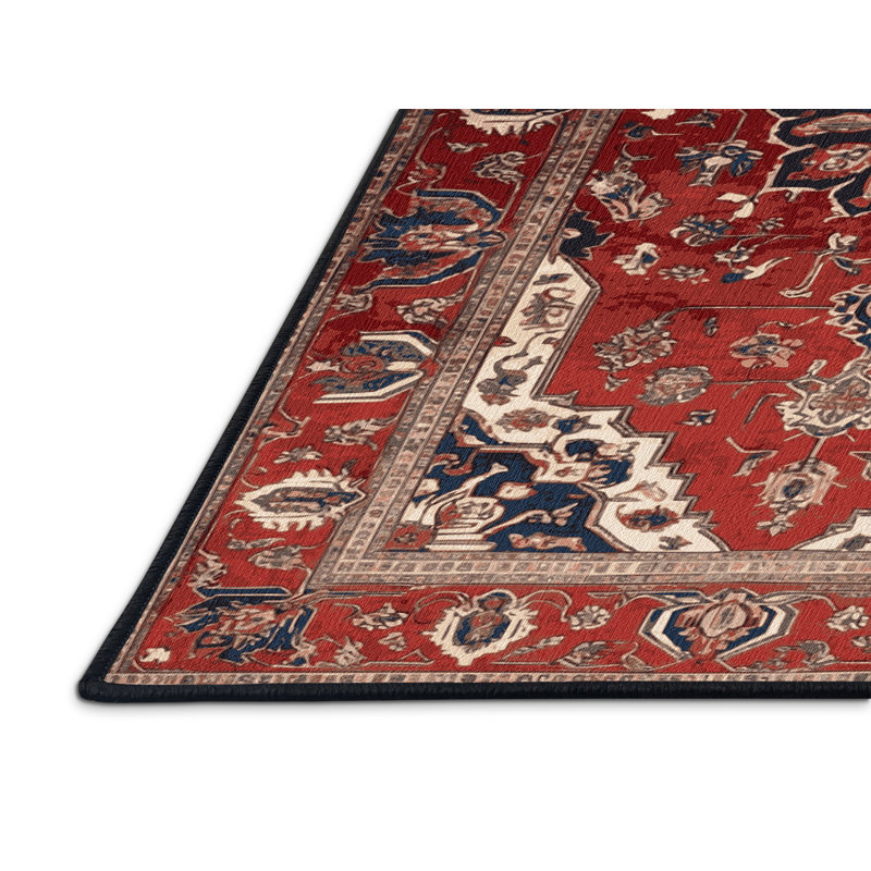 Tapis brun lavable à la machine, Rond 6 pi