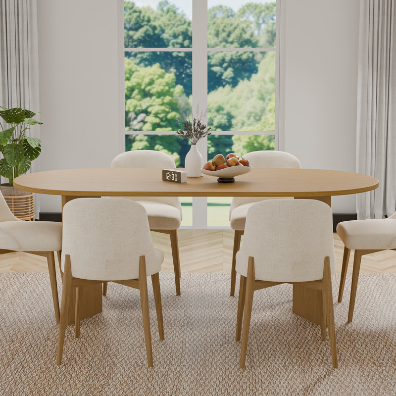 Double Pedestal Dining Table Sets With 2 Upholstered Dining Chairs, 3 Pieces: Table, 2 Chairs