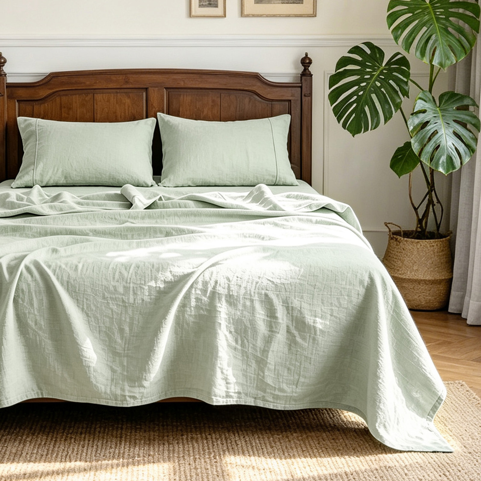 Linen Sheet Set, Desert Sage, King