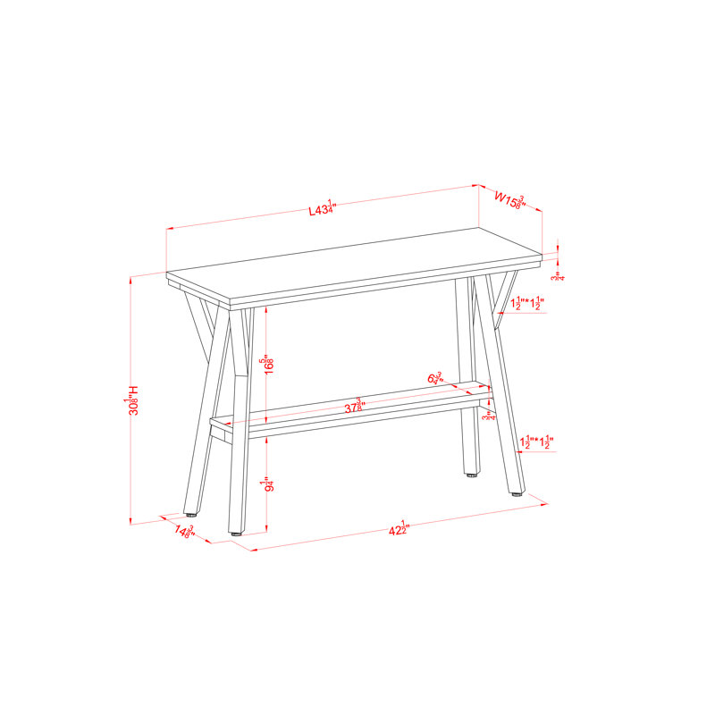 Lucille 43.25'' Console Table
