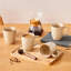 Ensemble de 4 grandes tasses à glaçons deux tons, 12 oz, grès artisanal, parfait pour le café ou le thé-124946163-124946165