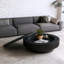 Table basse 39,37 "ronde avec rangement Table d'appoint moderne en placage de bois massif pour salon, chambre à coucher, appartement ou bureau, noir-1368466548-1368466550