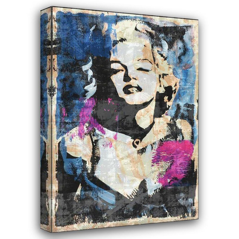 «Red Barrel Studio®» par Wiley, galerie d'art Marta sur toile, Marilyn Monroe, H 48 po x l 33 po