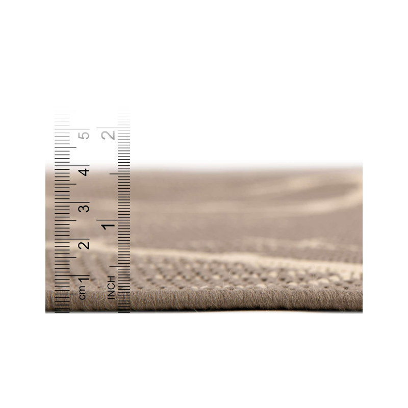 Tapis intérieur / extérieur brun Healdton, Rectangle 2 pi x 3 pi 1 po