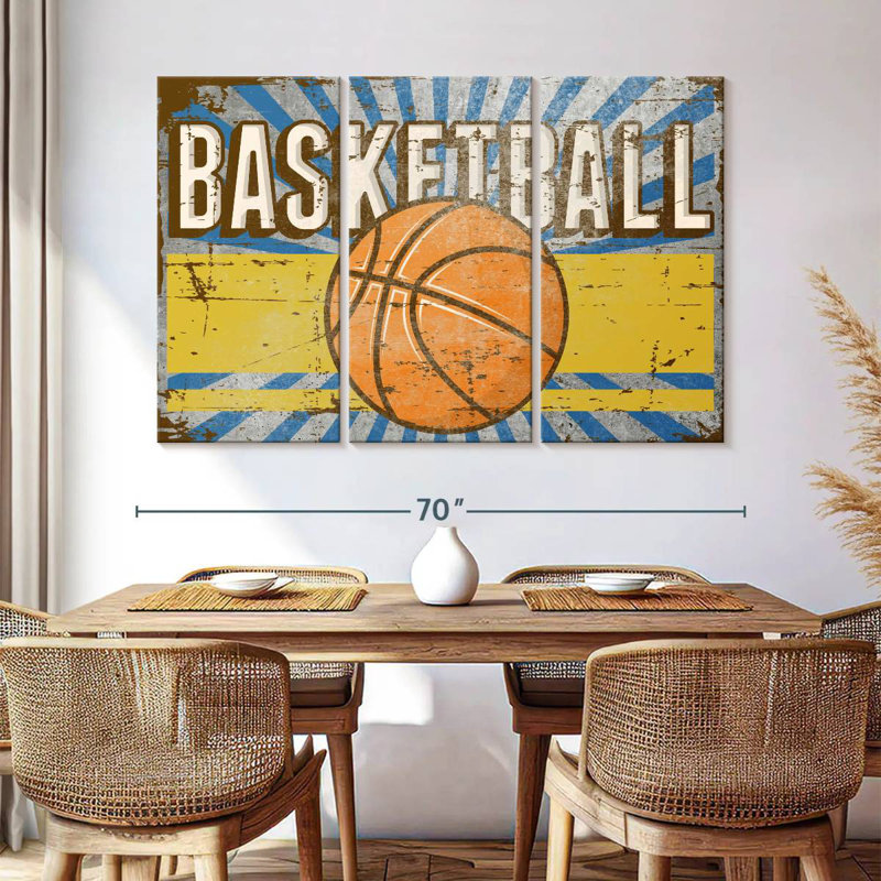 Classic Basketball, 42" H x 65" W