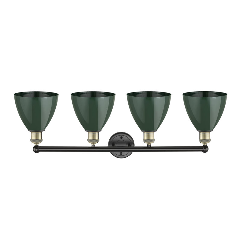 Alquin 4 - Light Dimmable Vanity Light, Green, Black Antique Brass