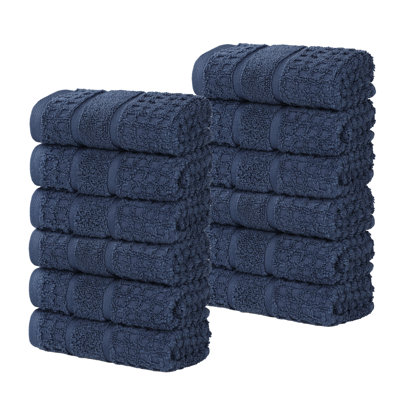 Hisela 3-Piece Waffle Cotton Towel Set