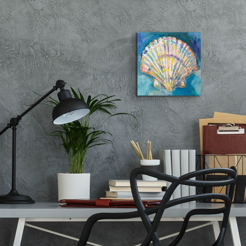 «Scallop Shell Crop» par Jeanette Vertentes, art mural en verre acrylique, H 12 po x l 12 po x P 0,13 po