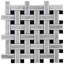 Twine 1x3 Basketweave Polished Marble Mosaic Tile
