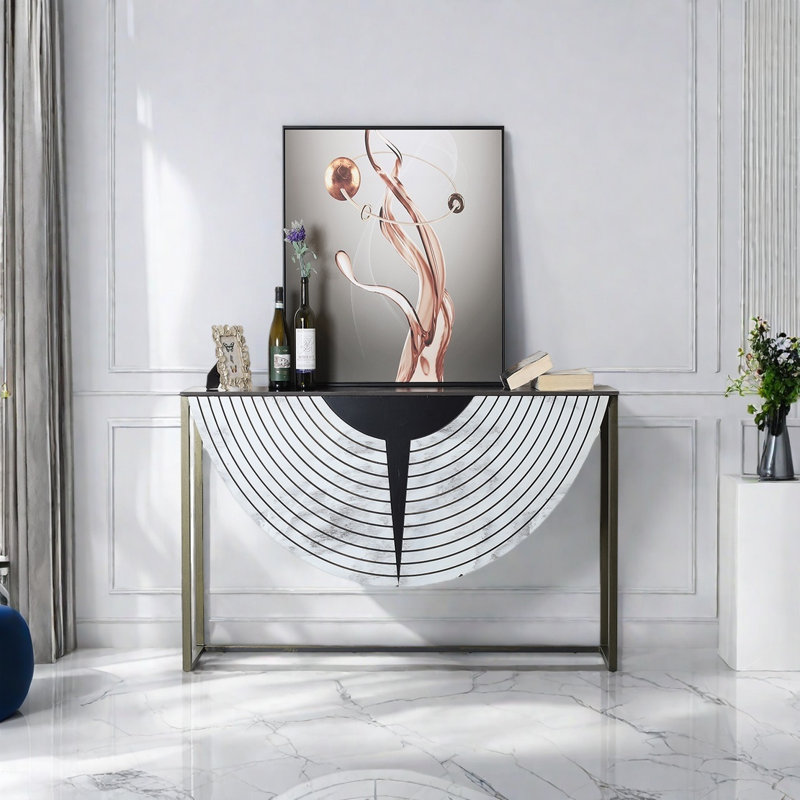 Modern Minimalist Console Table, 33.46" H x 47.24" W x 15.75" D