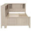 Lit de jour simple en bois avec tablettes de rangement et 3 tiroirs-1220640917