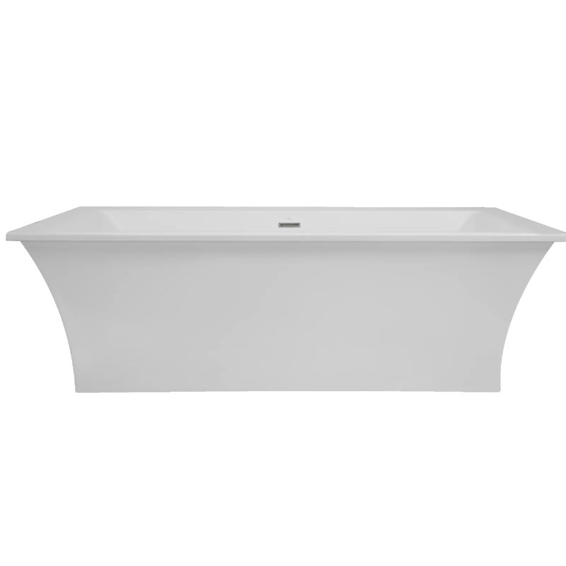Studio 70" x 36" Freestanding Soaking Acrylic Bathtub, Matte Black