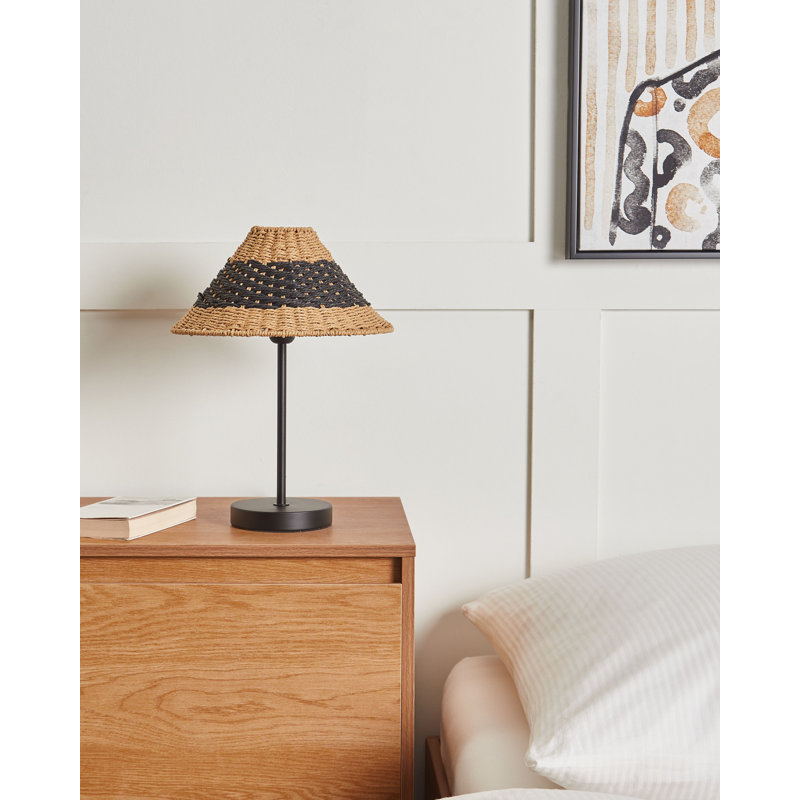Ameenah Iron Table Lamp, Brown/Beioge