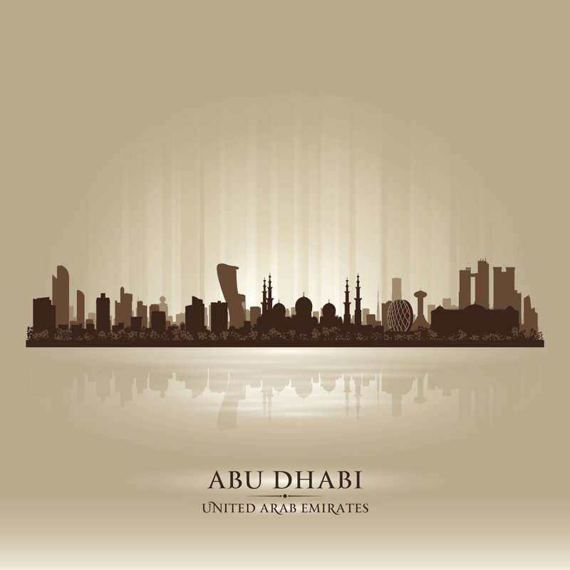 " Abu Dhabi Skyline " by Yurkaimmortal, 30" H x 30" W  