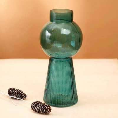 Modern Funnel Flare Glass Large Vase