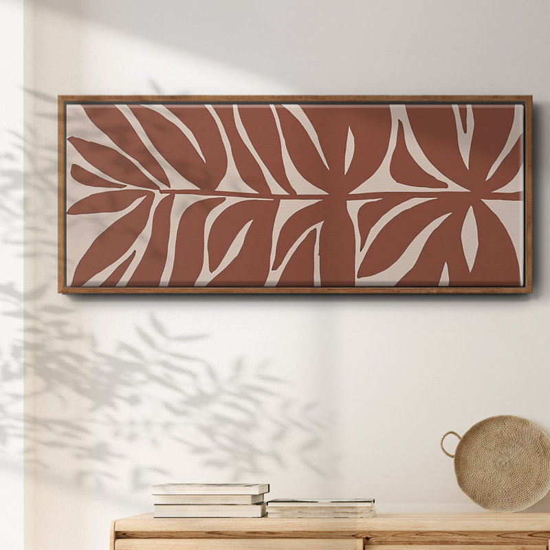 Terra Cotta Block Palms II - toile encadrée, H 8 po x l 20 po
