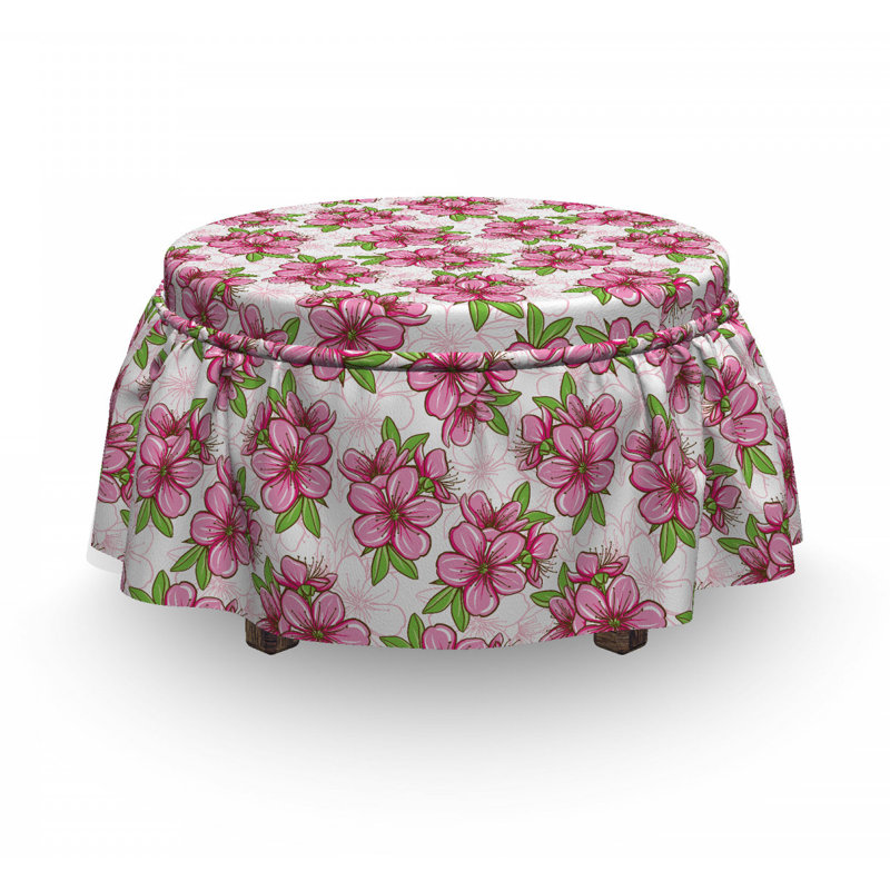Housse pour à repose-pieds fleur oriental