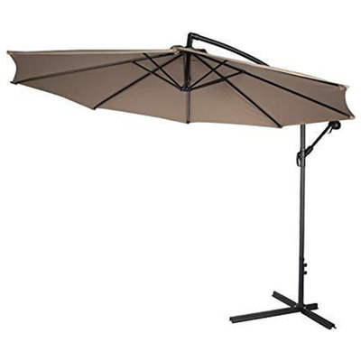 Auvent de remplacement pour parasol en porte-à-faux 11 pi, style à 8 nervures, taupe