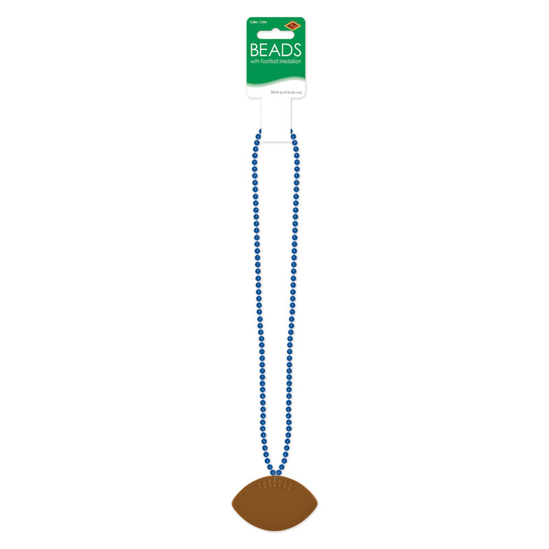 Perles avec médaillon de football