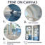 «Bathroom Tranquil Reflections», impression d'art sur toile, ensemble d'humour bleu-1287458071-1287458064-1287458058