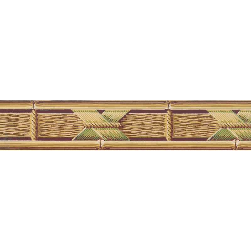 Bordure de papier peint Bunel, Brun / Vert