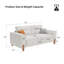 Couches pour le salon, canapé-lit capitonné en tissu moderne avec accoudoirs carrés et 4 pieds en bois massif