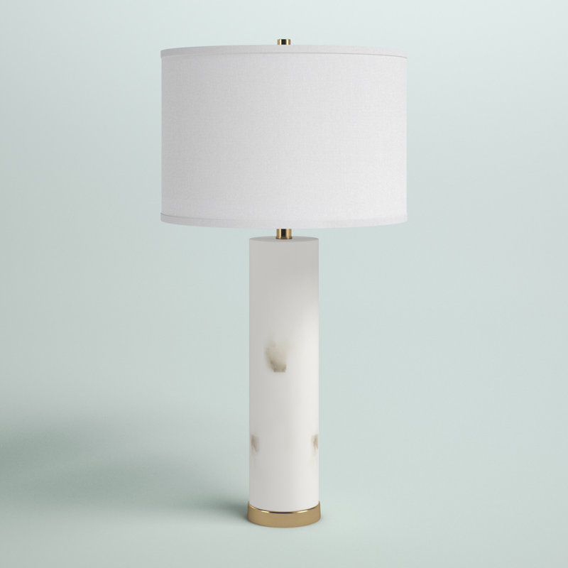 Greyleigh Afton White Alabaster Table Lamp