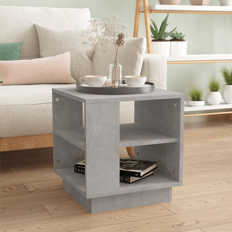 Iremsu Solid Coffee Table with Storage, Concrete Grey