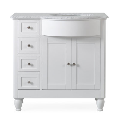 Comptoir de meuble-lavabo droit 38 po