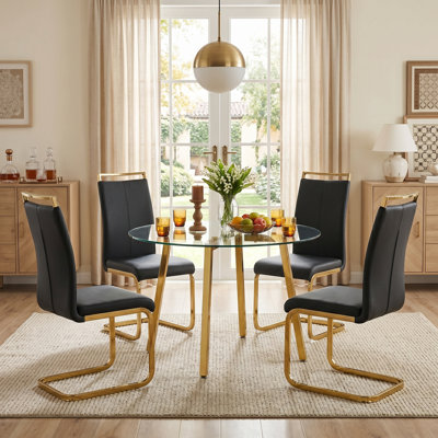 Ensemble de table de salle à manger 5 pièces Modern Glam