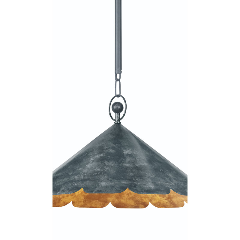 Folly Beach Pendant in Verdigris by Cortney Bishop, 10.75" H x 20.75" W x 20.75" D, 15 W
