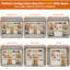 Système d'organisation 72 po à 147,29 po avec 6 tiroirs en bois, 8 tablettes et 8 tringles extensibles pour les garde-robes