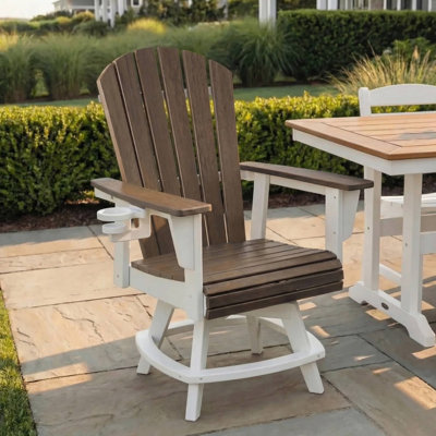 Chaise pivotante Featherstone Adirondack, blanc