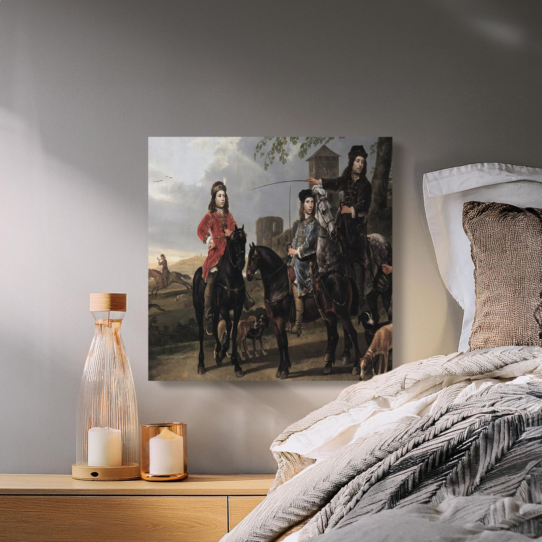 Equestrian Portrait Canvas Wall Art, Hunting Scene, Gallery Wrapped Matte Print, Ready to Hang, Archival Quality, Fine Art Canvas Print