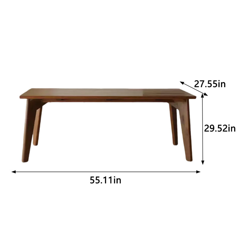 Solid Wood Dining Table, 27.55" W x 55.11" L 
