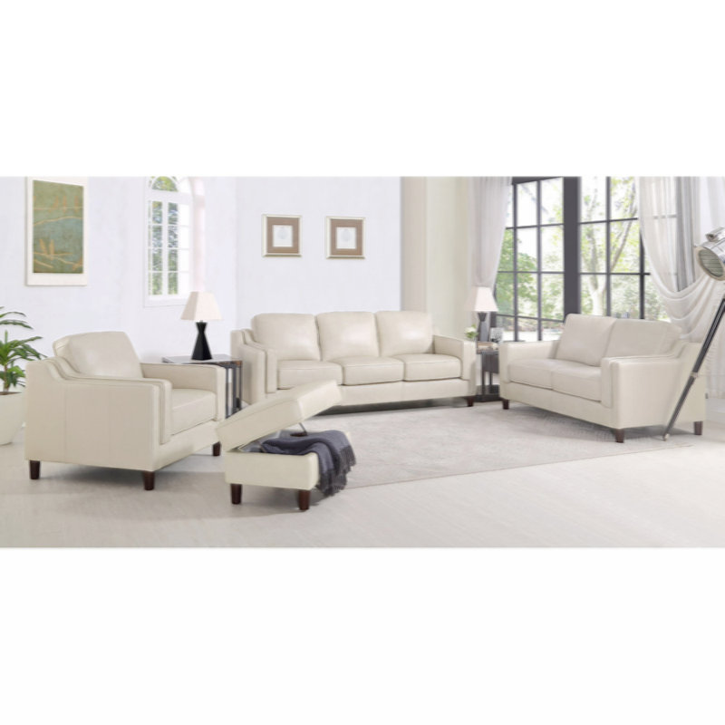 Bella Leather Storage Ottoman